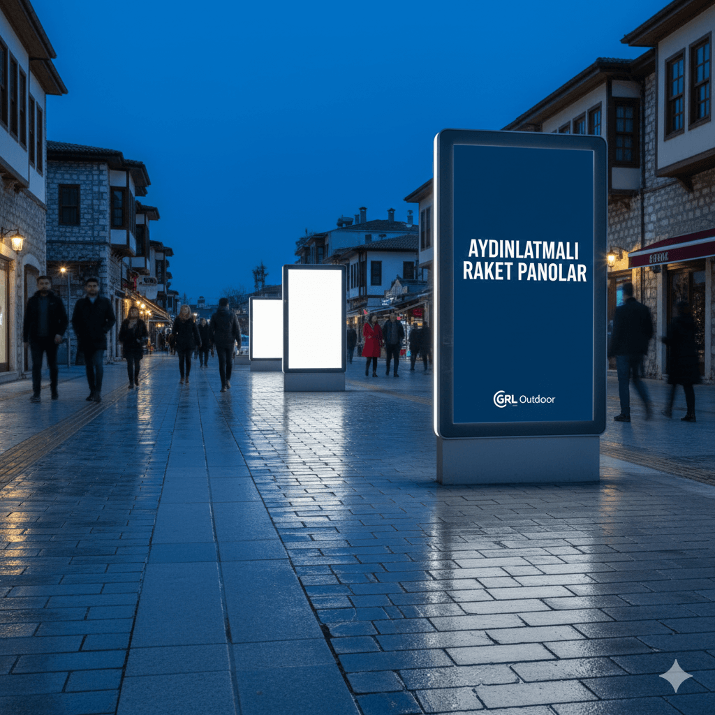 Edremit Balıkesir Çanakkale Raket Tabela Kaldırım Aydınlatmalı Pano