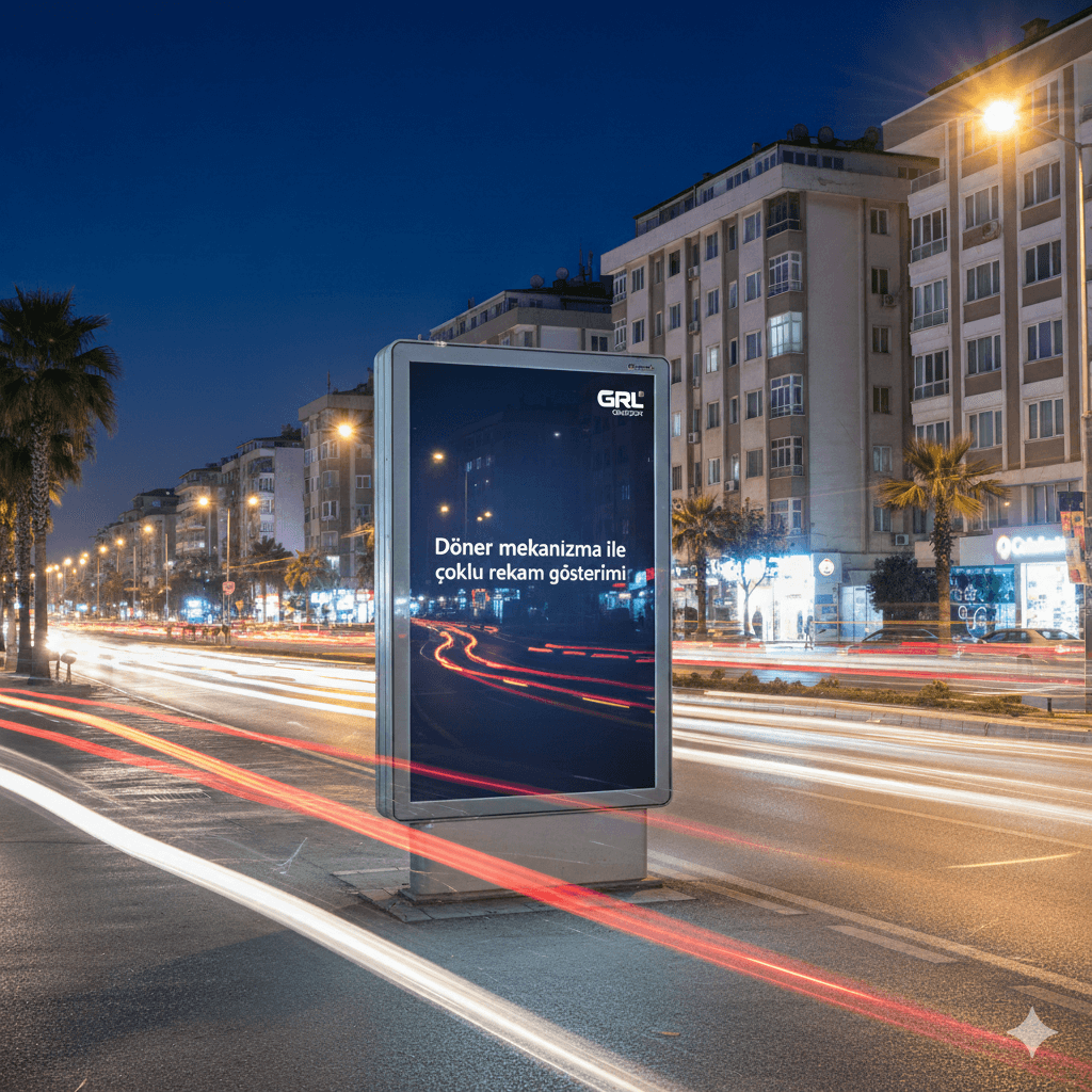 Edremit Balıkesir Çanakkale Megalight Scroller Döner Mekanizmalı Reklam Panosu